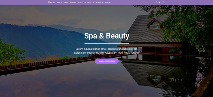 Spa Landing Page - Material Design for WordPress